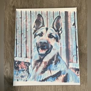 Colorful “German Shepherd” canvas sign